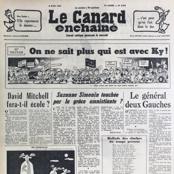 N° 2372 du Canard Enchaîné -  6 Avril 1966