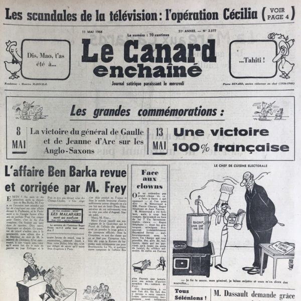 N° 2377 du Canard Enchaîné -  11 Mai 1966
