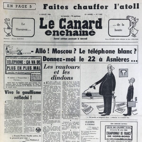 N° 2385 du Canard Enchaîné -  6 Juillet 1966