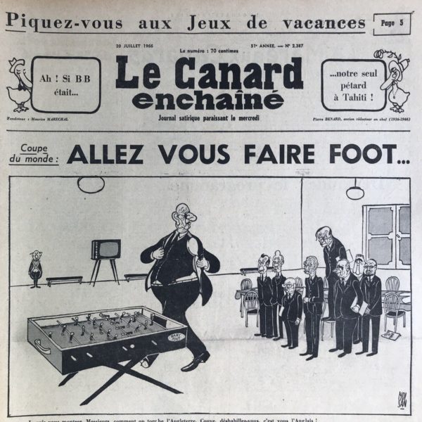 N° 2387 du Canard Enchaîné -  20 Juillet 1966