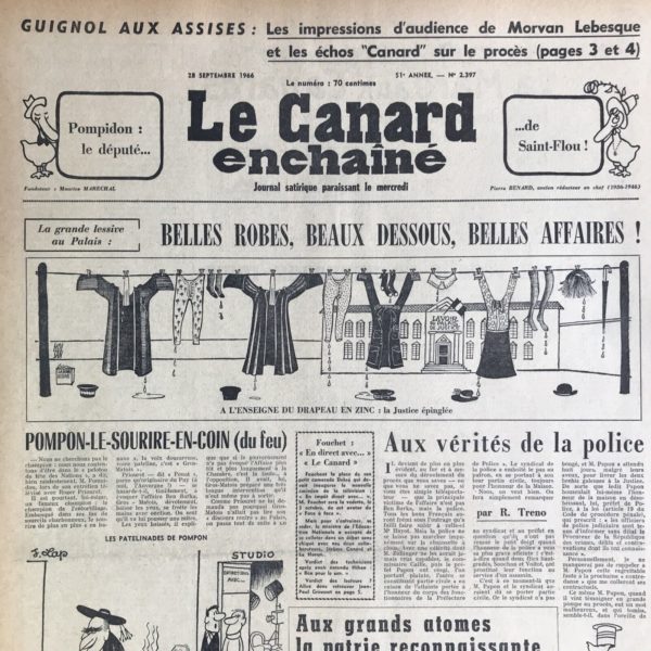 N° 2397 du Canard Enchaîné -  28 Septembre 1966