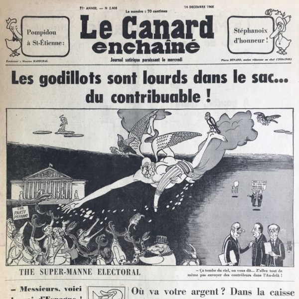 N° 2408 du Canard Enchaîné -  14 Décembre 1966