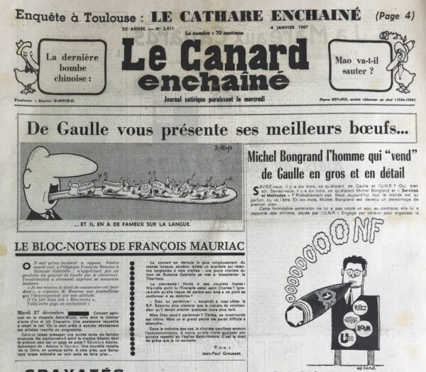 N° 2411 du Canard Enchaîné -  4 Janvier 1967