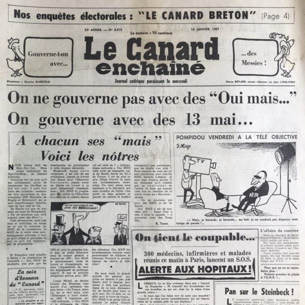 N° 2413 du Canard Enchaîné -  18 Janvier 1967