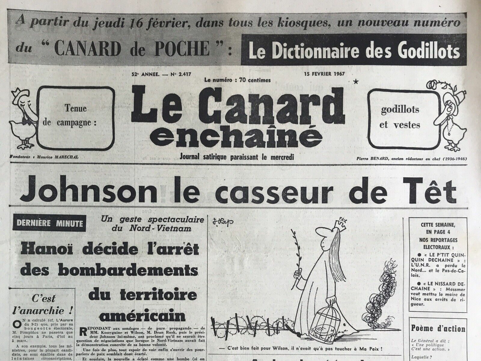 Couac ! | Acheter un Canard | Vente d'Anciens Journaux du Canard Enchaîné. Des Journaux Satiriques de Collection, Historiques & Authentiques de 1916 à 2005 ! | 2417 e1753956773898