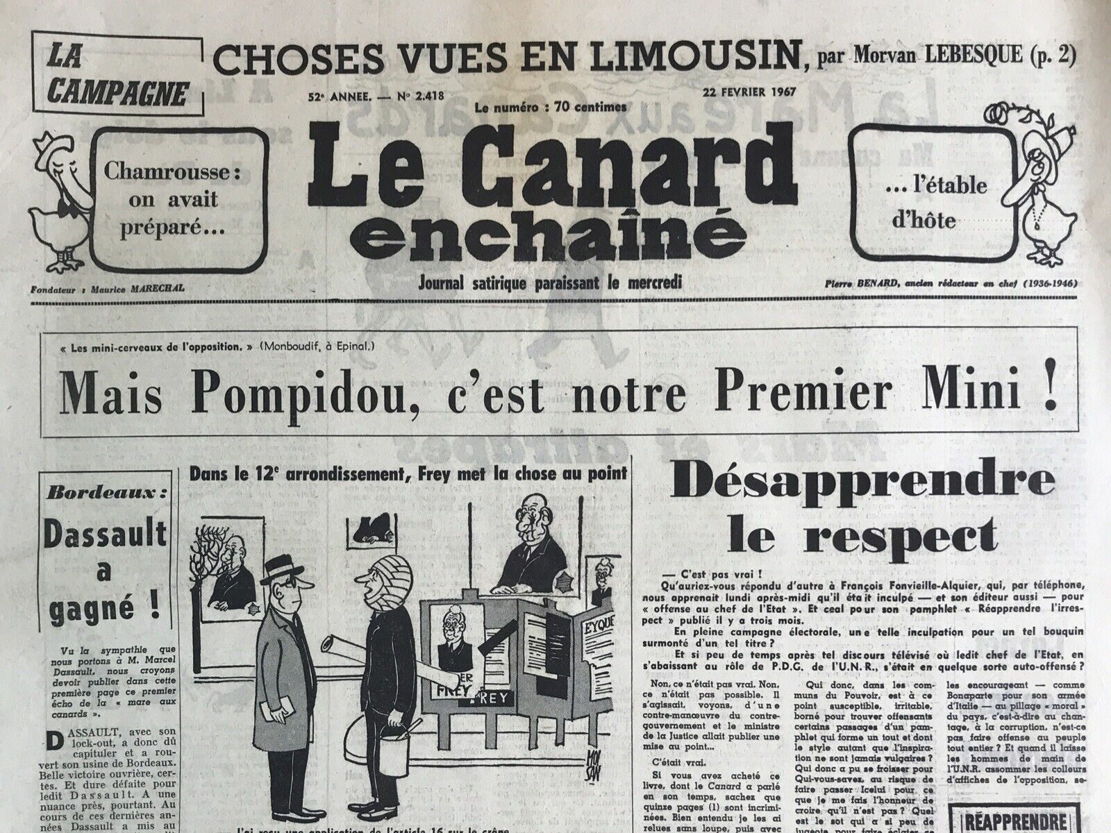 Couac ! | Acheter un Canard | Vente d'Anciens Journaux du Canard Enchaîné. Des Journaux Satiriques de Collection, Historiques & Authentiques de 1916 à 2005 ! | 2418 e1753957651801