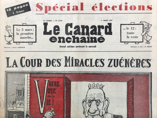N° 2419 du Canard Enchaîné -  1 Mars 1967