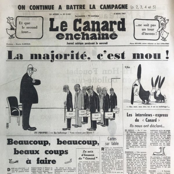 N° 2420 du Canard Enchaîné -  8 Mars 1967