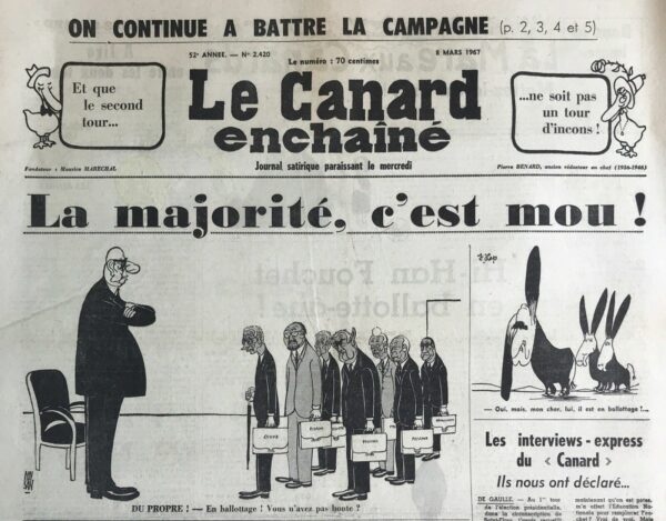 N° 2420 du Canard Enchaîné -  8 Mars 1967