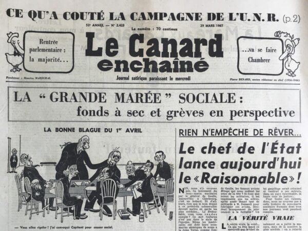 N° 2423 du Canard Enchaîné -  29 Mars 1967