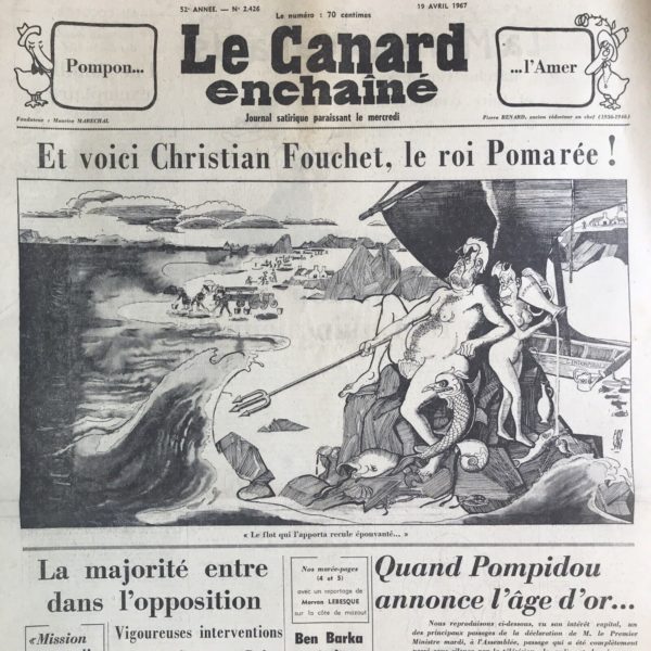 N° 2426 du Canard Enchaîné -  19 Avril 1967