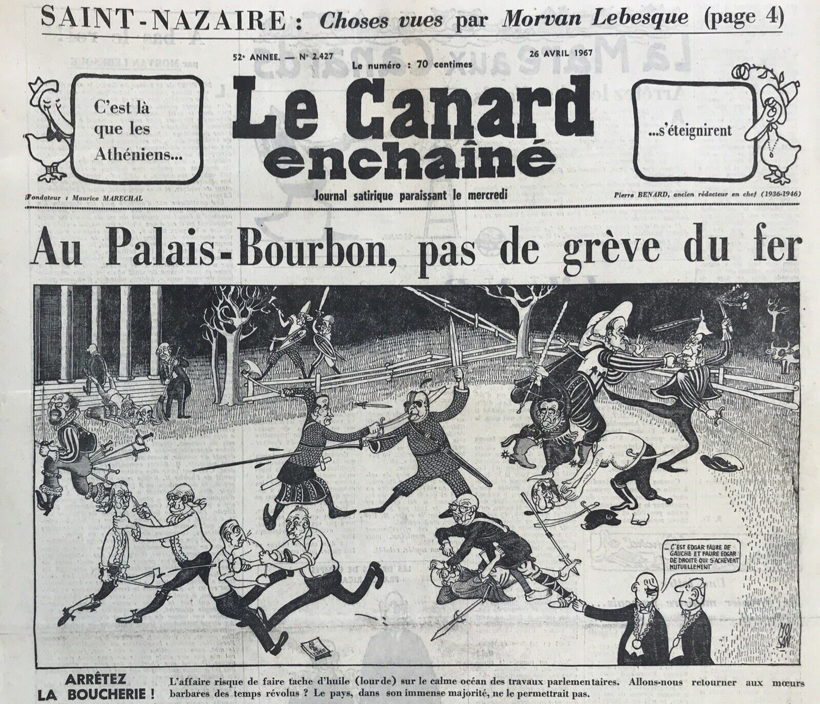 Couac ! | Acheter un Canard | Vente d'Anciens Journaux du Canard Enchaîné. Des Journaux Satiriques de Collection, Historiques & Authentiques de 1916 à 2005 ! | 2427 e1753972223693