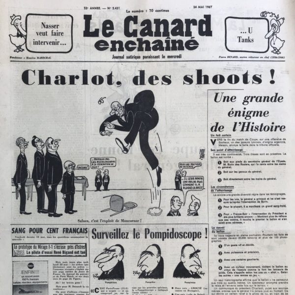 N° 2431 du Canard Enchaîné -  24 Mai 1967