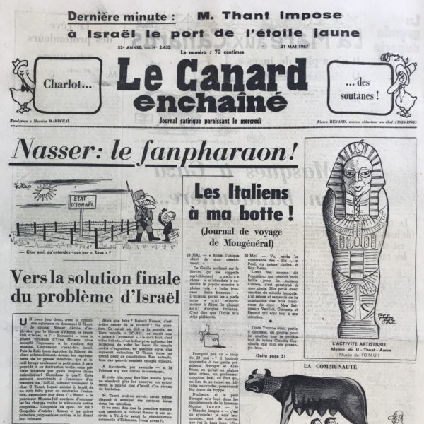 N° 2432 du Canard Enchaîné -  31 Mai 1967
