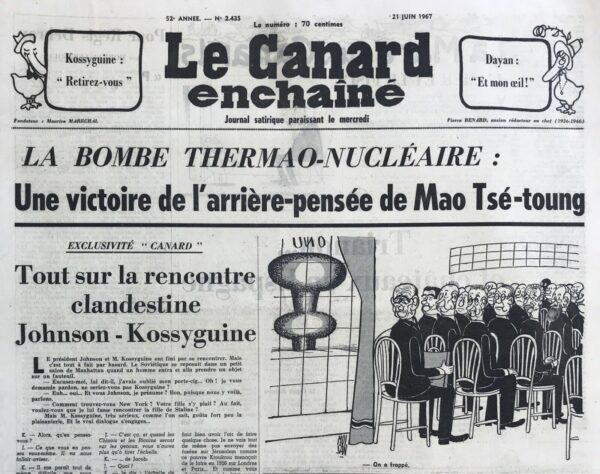 N° 2435 du Canard Enchaîné -  21 Juin 1967