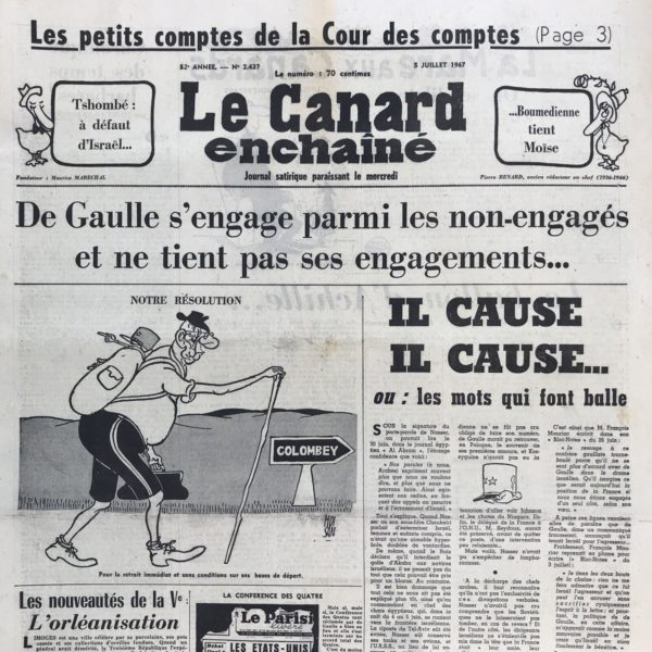 N° 2437 du Canard Enchaîné -  5 Juillet 1967