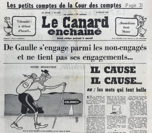 N° 2437 du Canard Enchaîné -  5 Juillet 1967