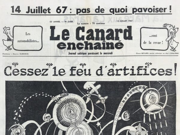 N° 2438 du Canard Enchaîné -  12 Juillet 1967