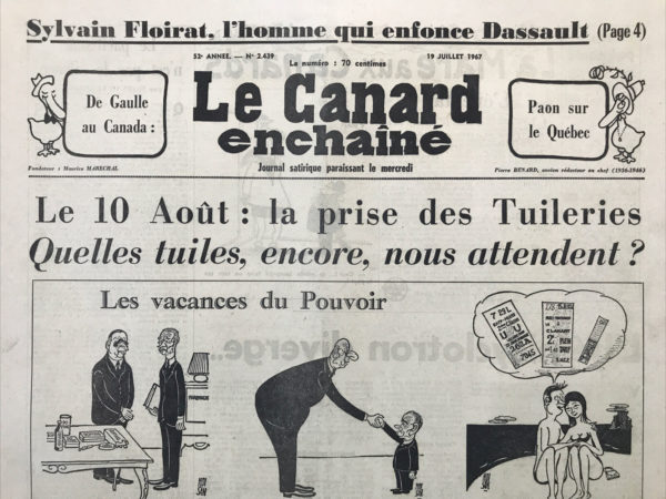 N° 2439 du Canard Enchaîné -  19 Juillet 1967