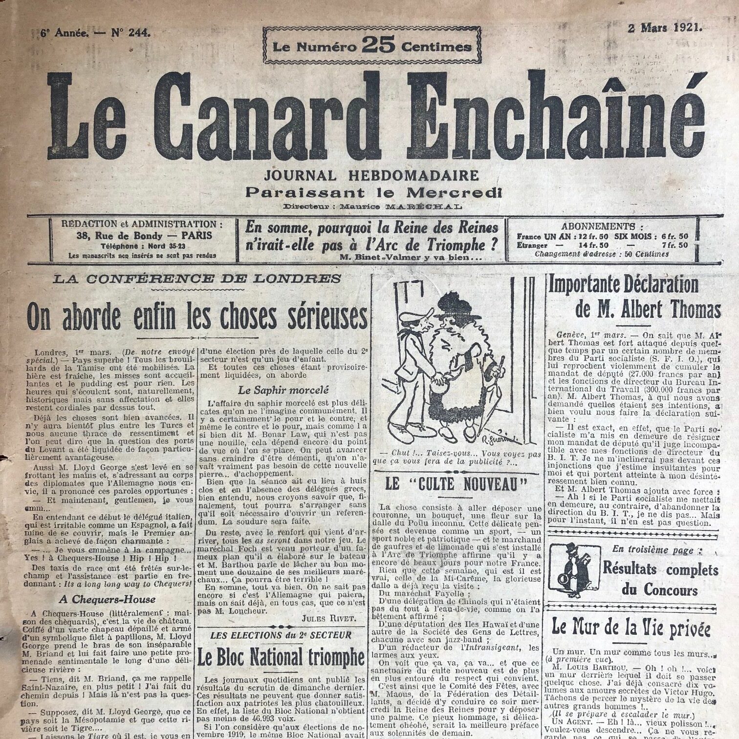 Couac ! | Acheter un Canard | Vente d'Anciens Journaux du Canard Enchaîné. Des Journaux Satiriques de Collection, Historiques & Authentiques de 1916 à 2004 ! | 244 1 rotated