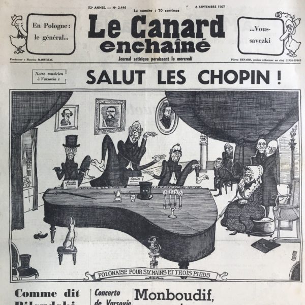 N° 2446 du Canard Enchaîné -  6 Septembre 1967
