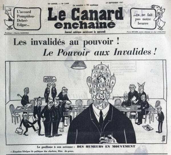 N° 2449 du Canard Enchaîné -  27 Septembre 1967