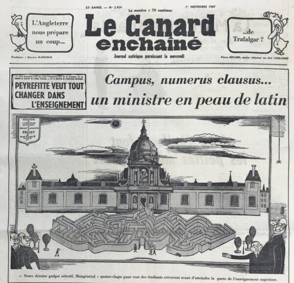 N° 2454 du Canard Enchaîné -  1 Novembre 1967
