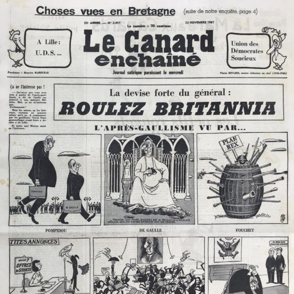 N° 2457 du Canard Enchaîné -  22 Novembre 1967