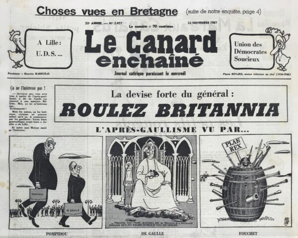 N° 2457 du Canard Enchaîné -  22 Novembre 1967