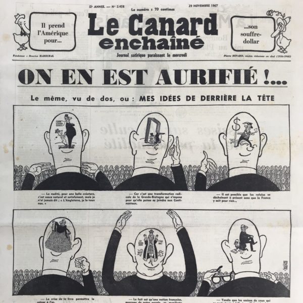 N° 2458 du Canard Enchaîné -  29 Novembre 1967