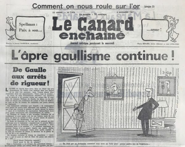 N° 2459 du Canard Enchaîné -  6 Décembre 1967