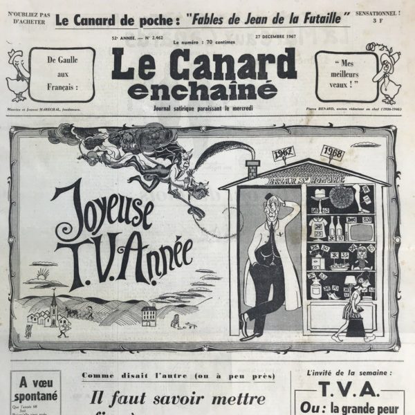 N° 2462 du Canard Enchaîné -  27 Décembre 1967
