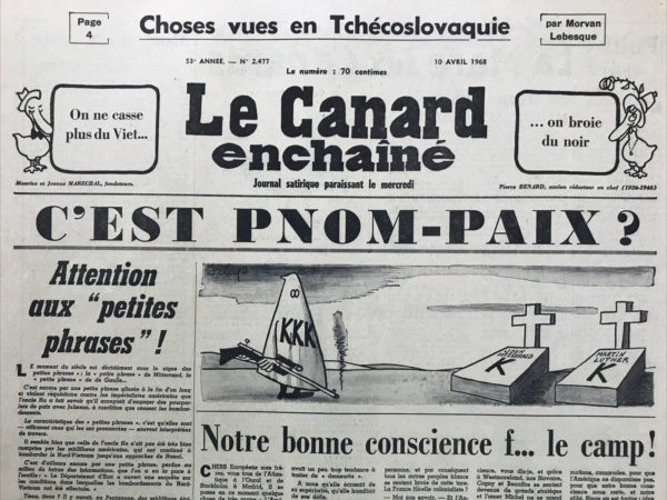 N° 2477 du Canard Enchaîné -  10 Avril 1968