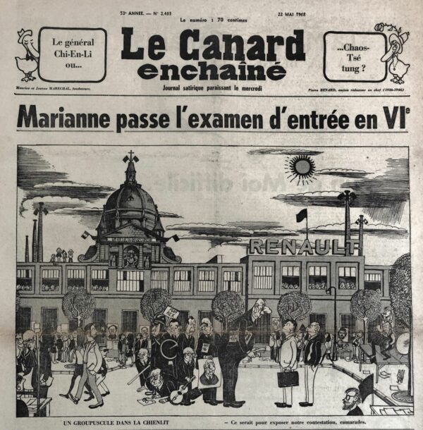 N° 2483 du Canard Enchaîné -  22 Mai 1968