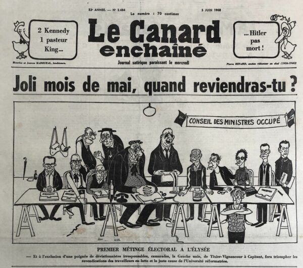 N° 2484 du Canard Enchaîné -  5 Juin 1968