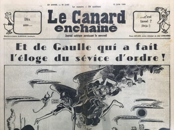N° 2485 du Canard Enchaîné -  12 Juin 1968