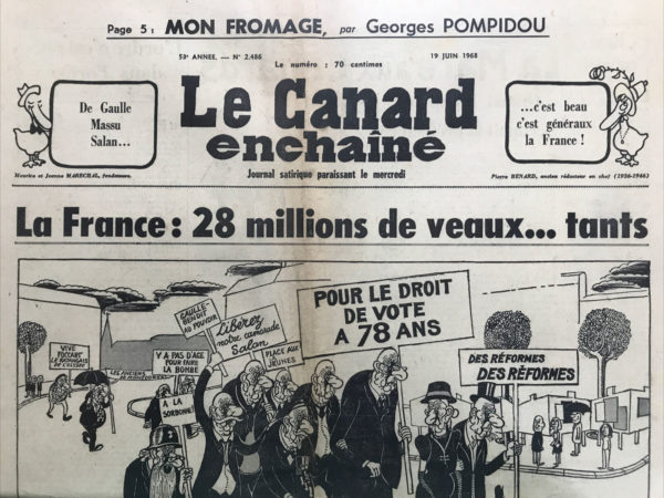 N° 2486 du Canard Enchaîné -  19 Juin 1968