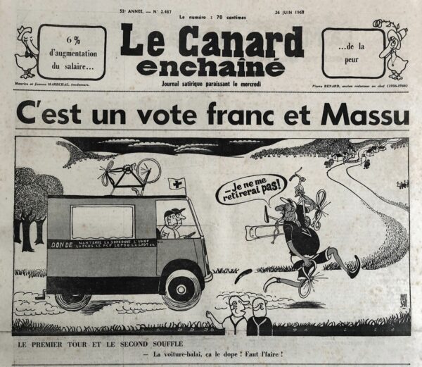 N° 2487 du Canard Enchaîné -  26 Juin 1968