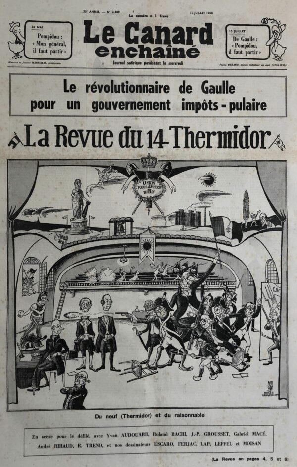 N° 2489 du Canard Enchaîné -  10 Juillet 1968