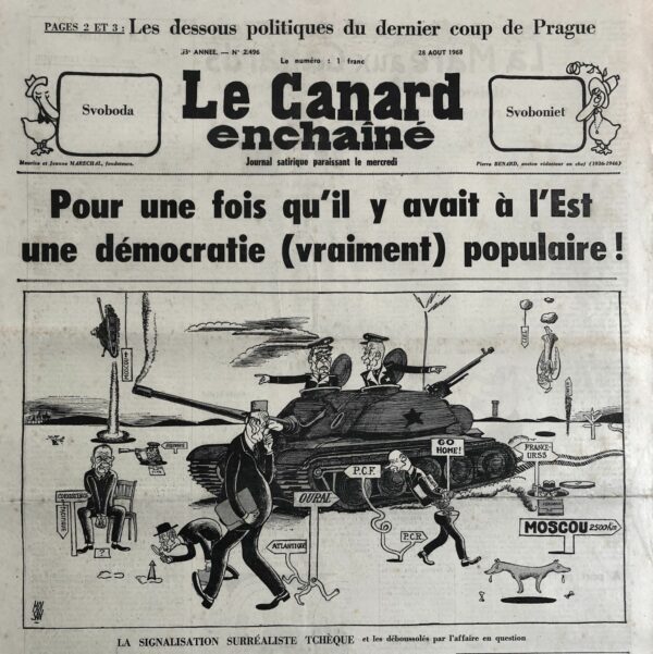 N° 2496 du Canard Enchaîné -  28 Août 1968