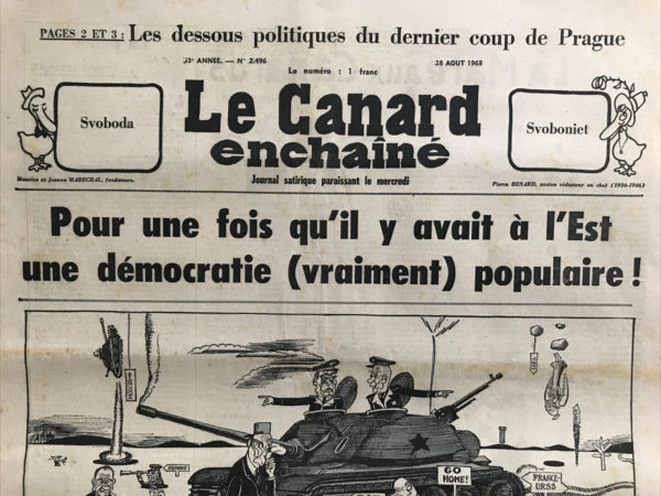 N° 2496 du Canard Enchaîné -  28 Août 1968