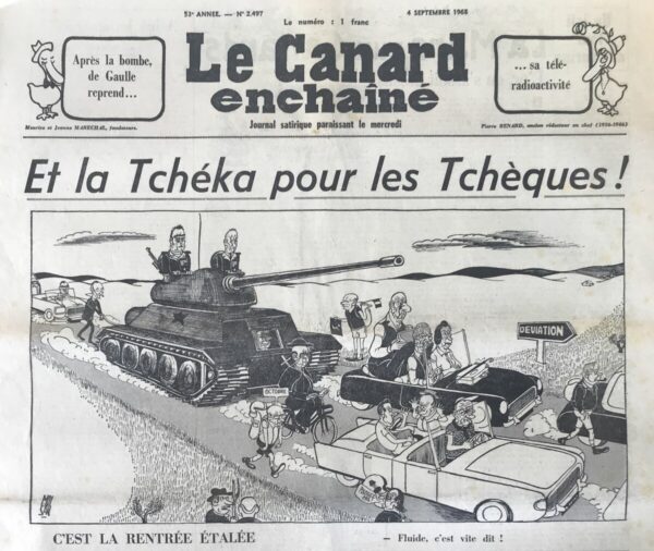 N° 2497 du Canard Enchaîné -  4 Septembre 1968