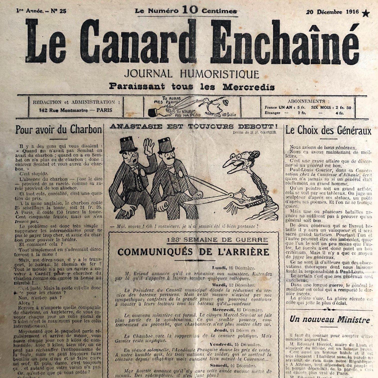 Couac ! | Acheter un Canard | Vente d'Anciens Journaux du Canard Enchaîné. Des Journaux Satiriques de Collection, Historiques & Authentiques de 1916 à 2005 ! | 25 6