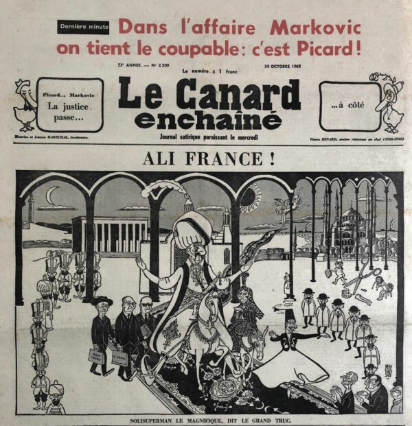N° 2505 du Canard Enchaîné -  30 Octobre 1968
