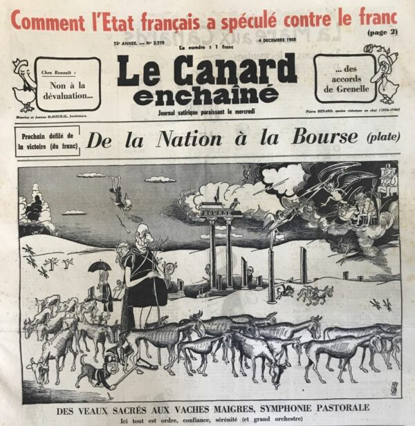 N° 2510 du Canard Enchaîné -  4 Décembre 1968
