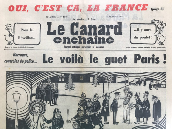 N° 2511 du Canard Enchaîné -  11 Décembre 1968