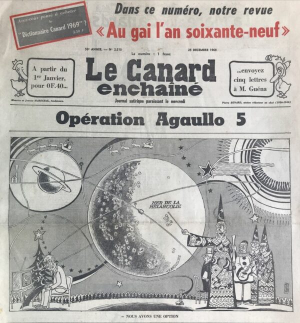 N° 2513 du Canard Enchaîné -  25 Décembre 1968
