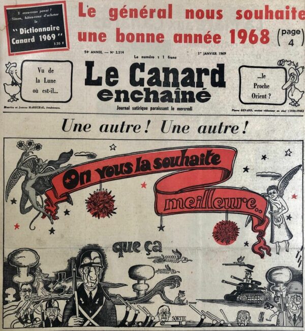 N° 2514 du Canard Enchaîné -  1 Janvier 1969