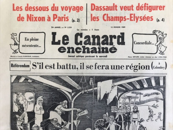 N° 2520 du Canard Enchaîné -  12 Février 1969