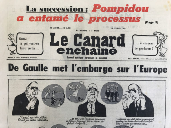 N° 2521 du Canard Enchaîné -  19 Février 1969